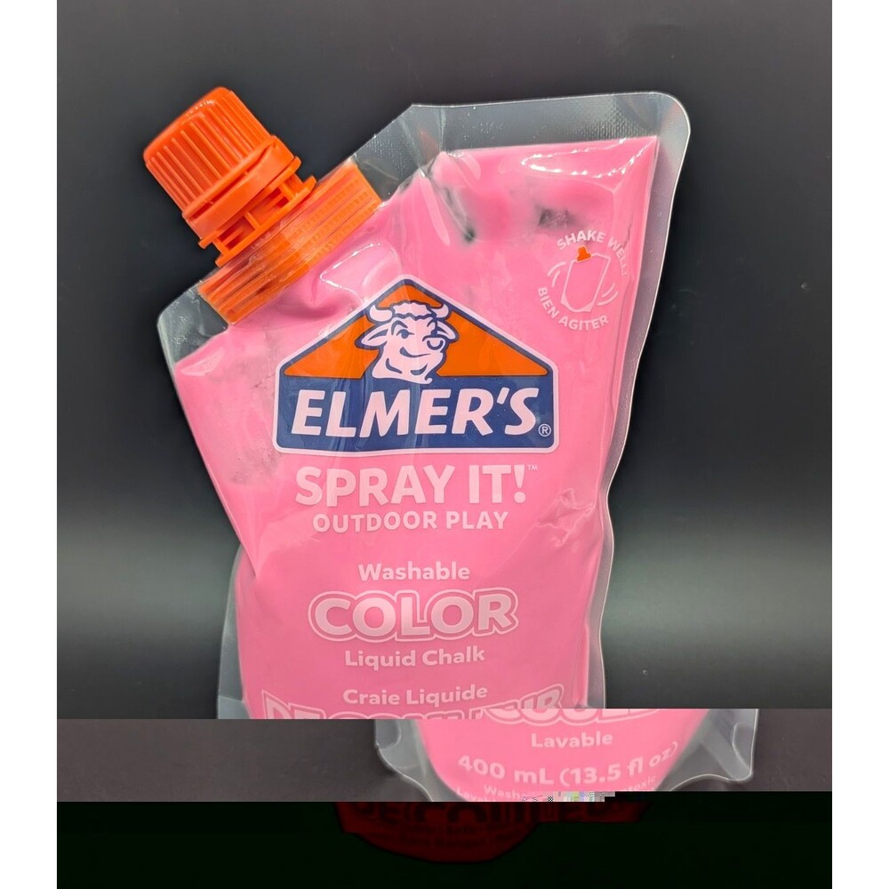 Elmer's Spray It! Washable Color Liquid Chalk Spray Pink 400 mL Refill Pouch